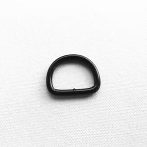 Spenne 30 mm D-Ring Sort Metall