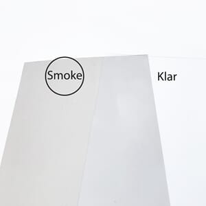 Vindusplast 0,4mm Smoke 137cm bredde 50m pr. rull
