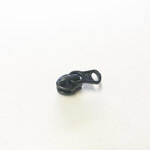 Glidelåsskyver Spiral 3 mm Plast Sort