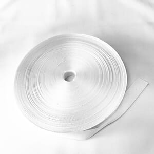 Polyesterbånd 40 mm Hvit